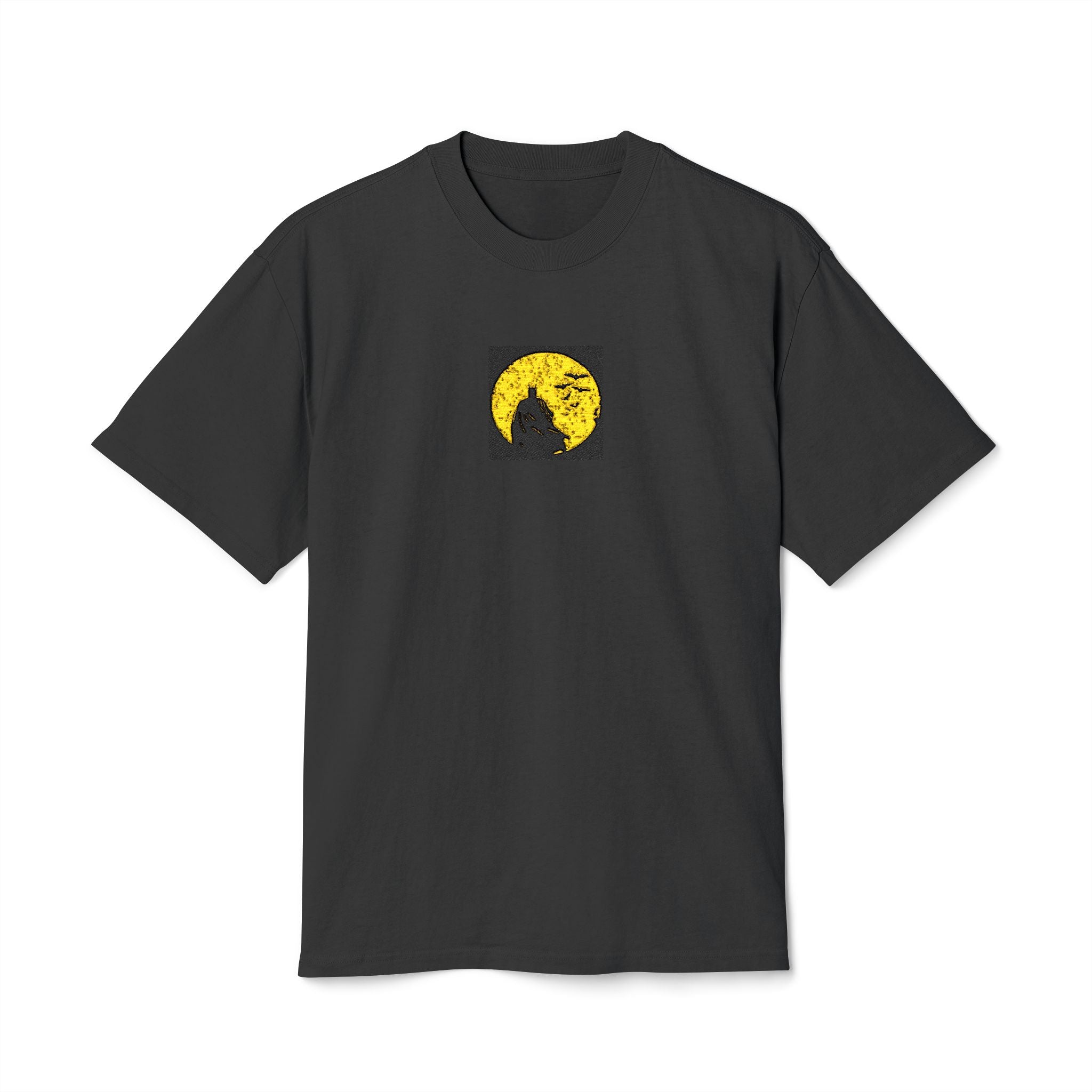 Moonflower Graphic Tee — Yellow Floral Moon Silhouette T-Shirt