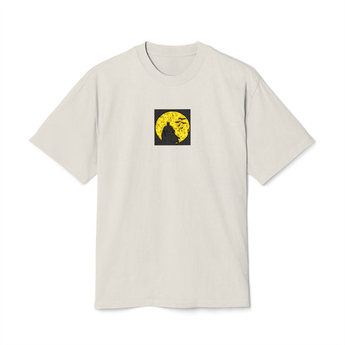 Moonflower Graphic Tee — Yellow Floral Moon Silhouette T-Shirt