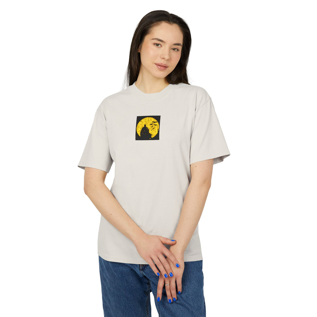 Moonflower Graphic Tee — Yellow Floral Moon Silhouette T-Shirt